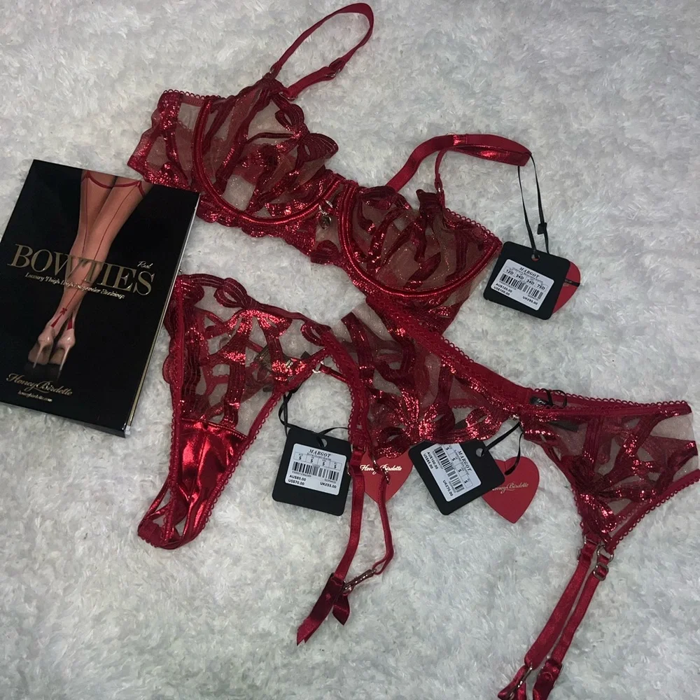 Luxury Red Lingerie Set by Honey Birdette - Picture 1 of 5